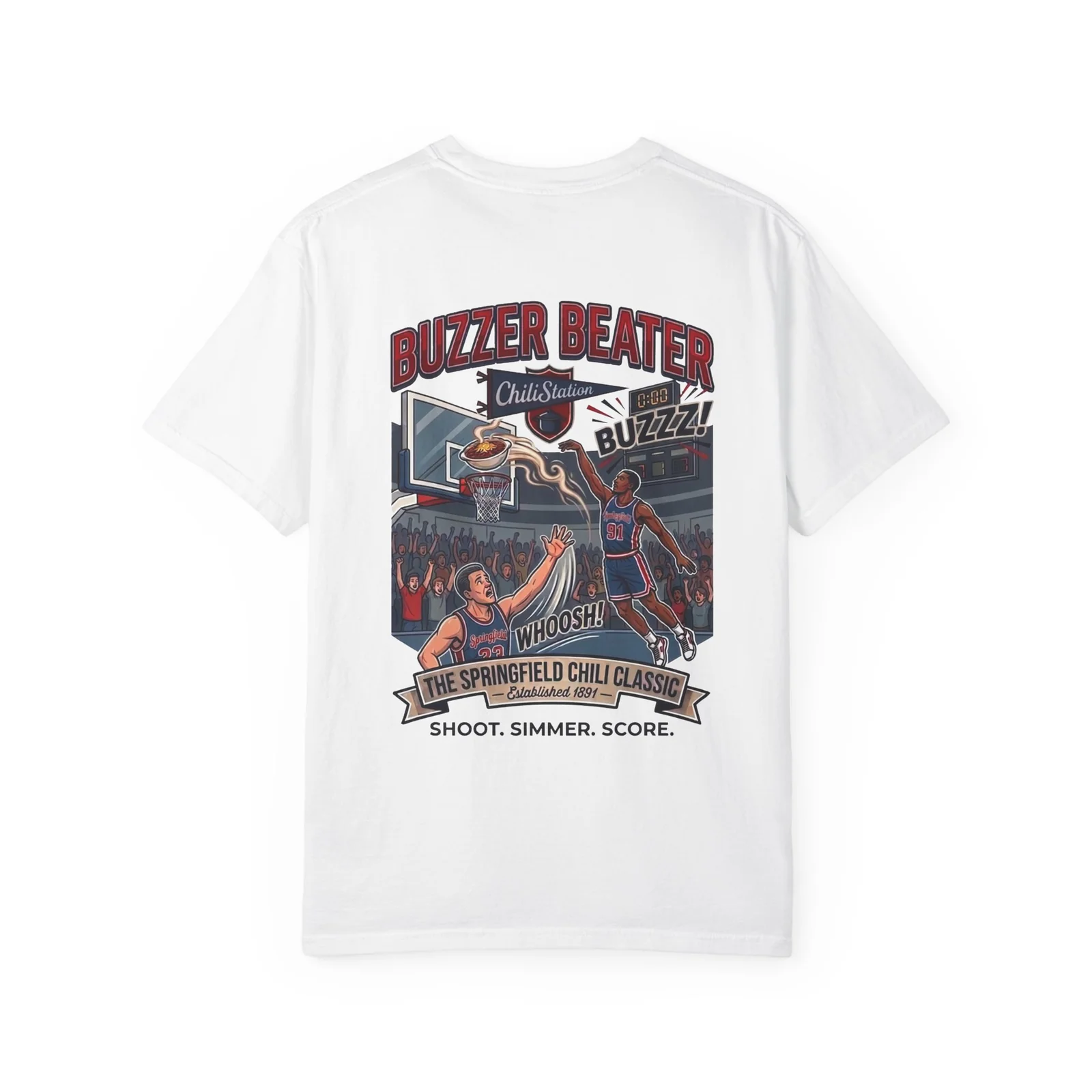 Springfield basketball chili shirt from the ChiliStation Bowl Games series