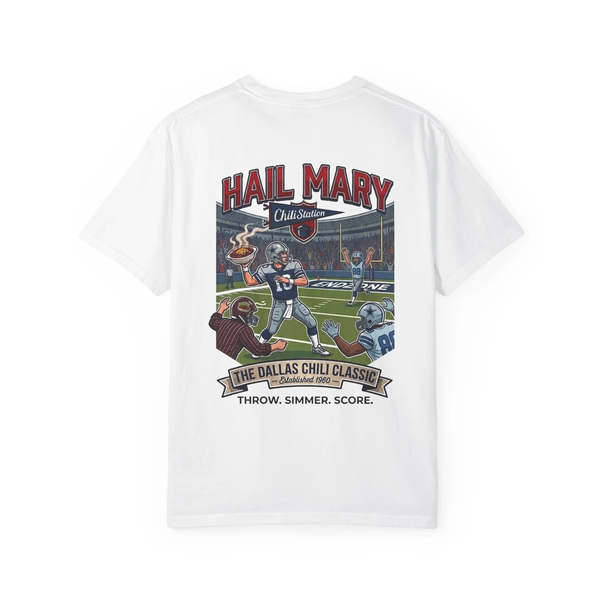 Dallas football chili shirt from the ChiliStation Bowl Games series