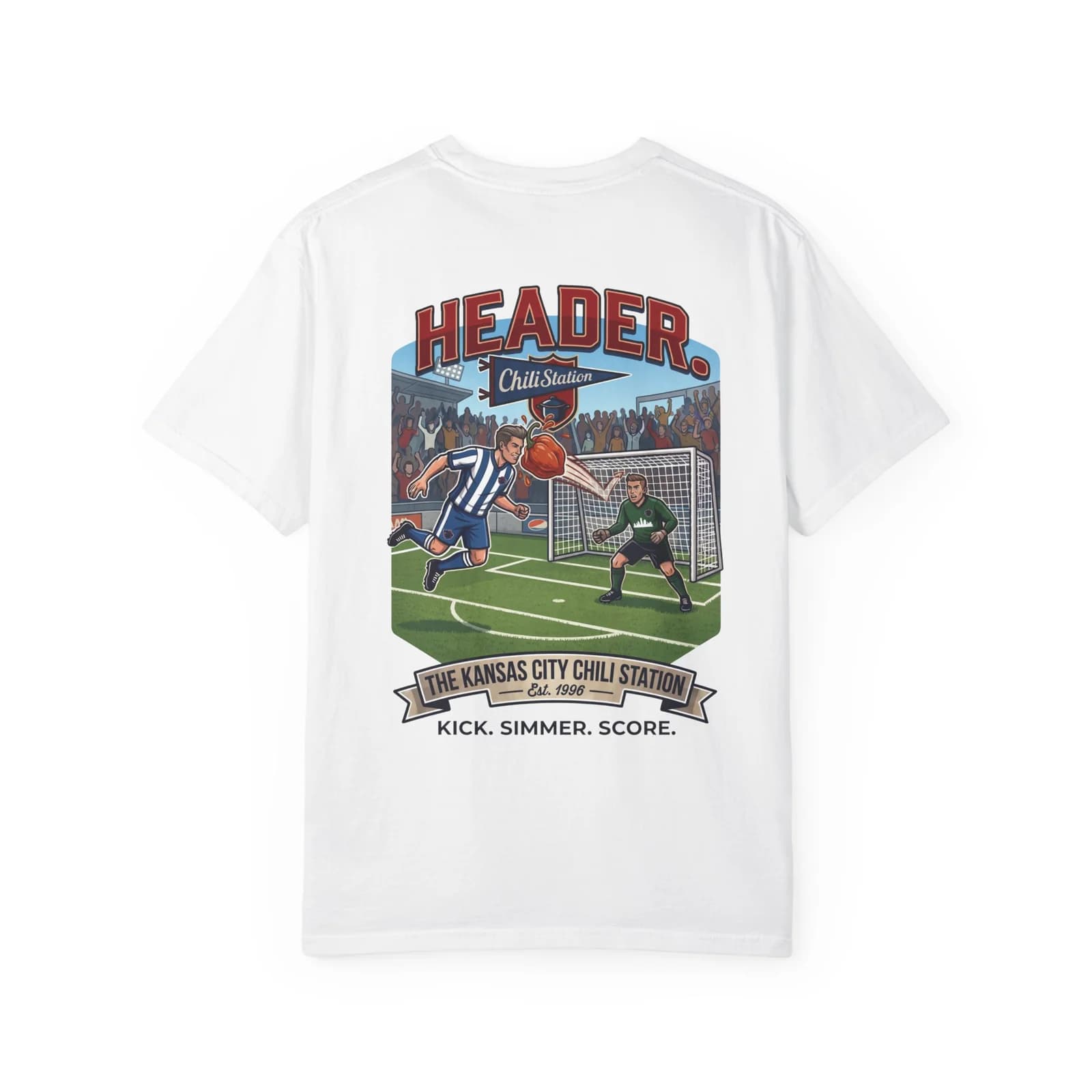 Kansas City soccer chili shirt from the ChiliStation Bowl Games series