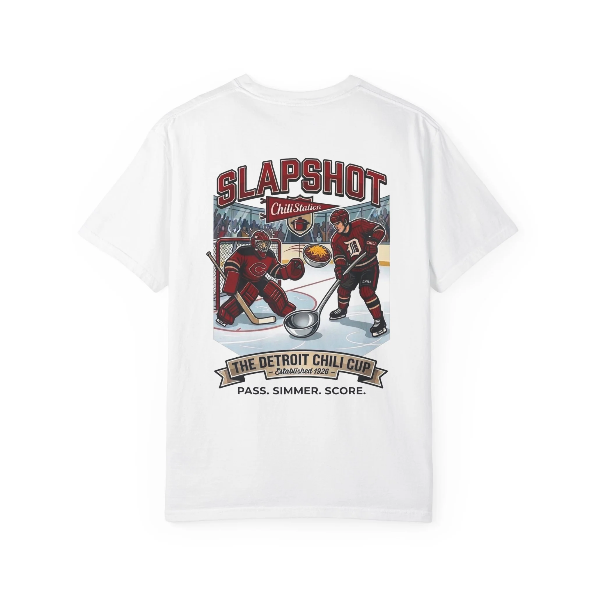 Detroit hockey chili shirt from the ChiliStation Bowl Games series