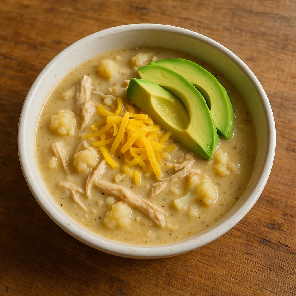 No-Bean White Chicken Chili — Low-Carb Keto-Friendly Recipe