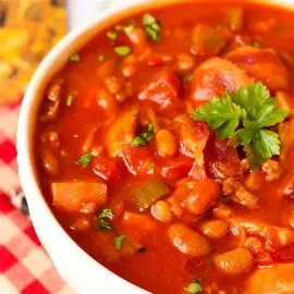 Smoky Maple Bacon Baked Bean Chili