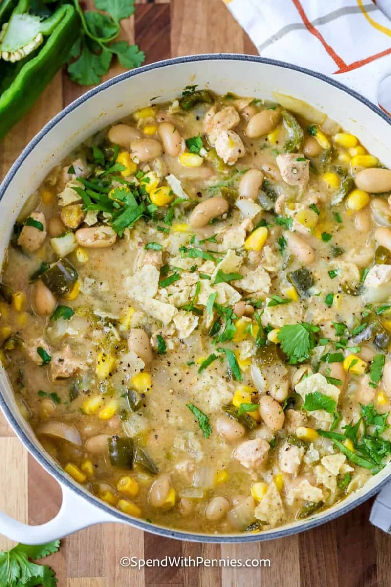 Spend with Pennies White Chicken Chili