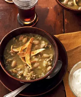 Poblano and Ground Pork Verde Chili